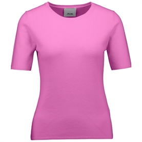 Allude Kortærmet Cashmere Strik, Pink
